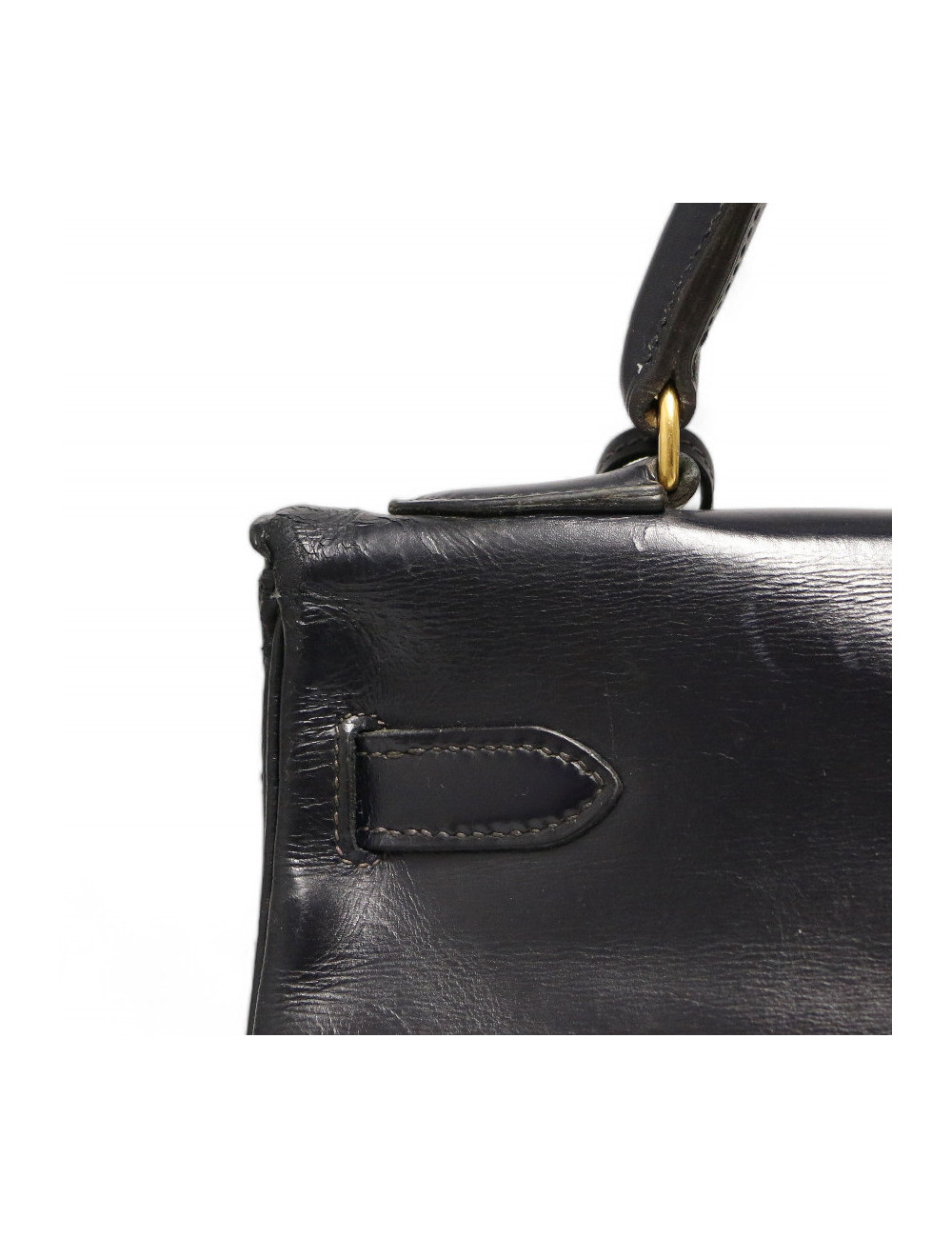 Kelly HERMES 32 cuir boxx bleu Vintage