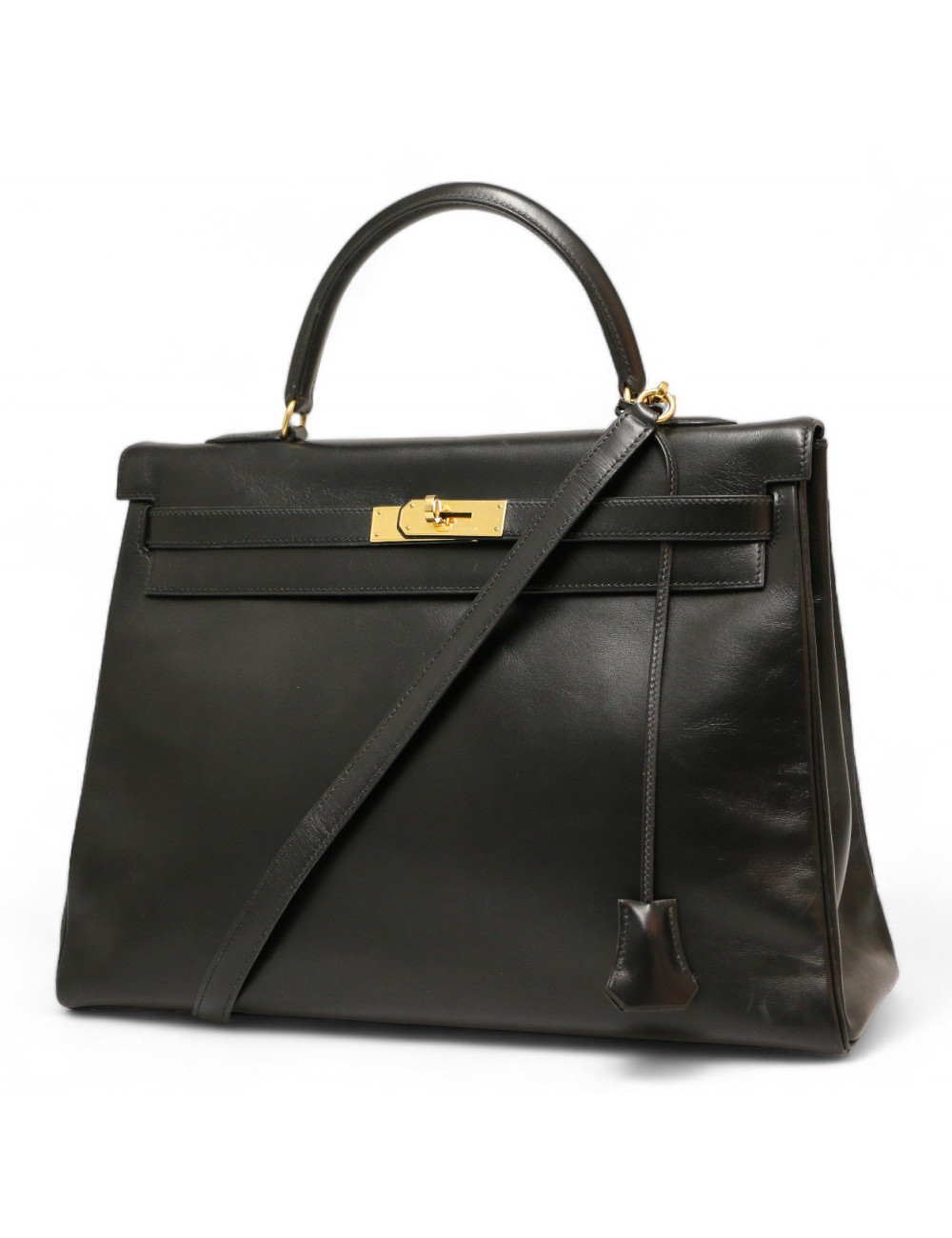 Kelly 35 HERMES retourné box noir