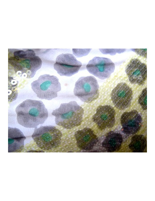 Robe TSUMORI CHISATO vert et jaune