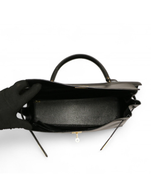 Kelly 35 HERMES retourné box noir