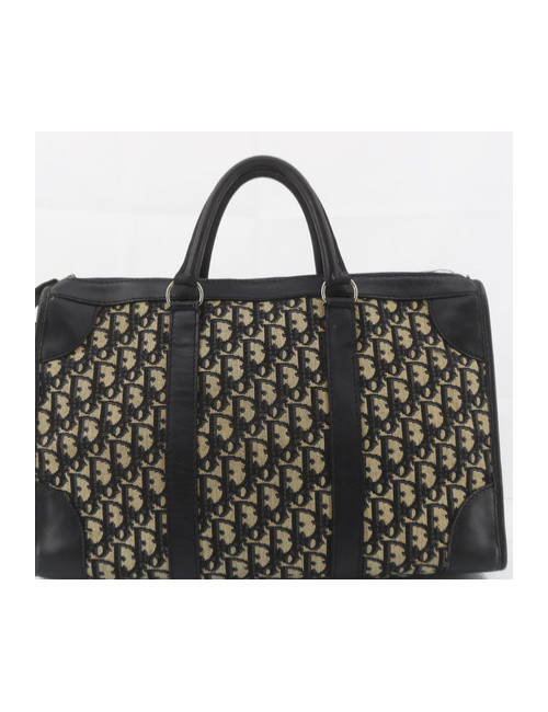 Cabas trotter DIOR oblique bleu porté main