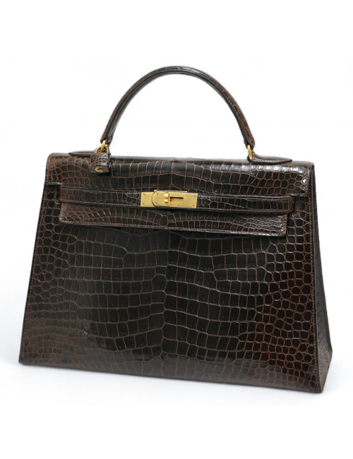 Kelly 32 HERMES porosus Vintage