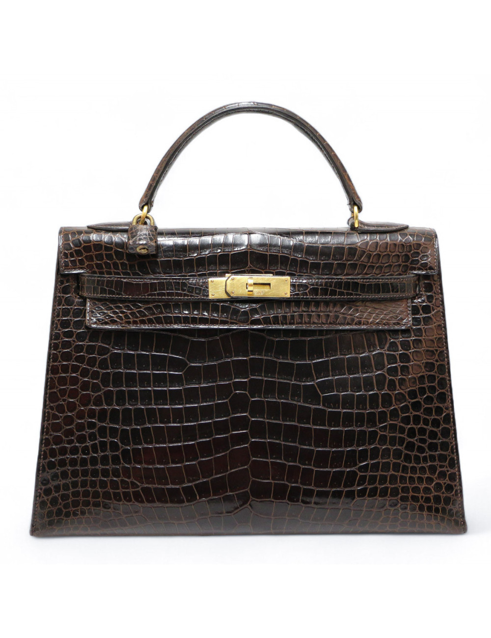 Kelly 32 HERMES porosus Vintage