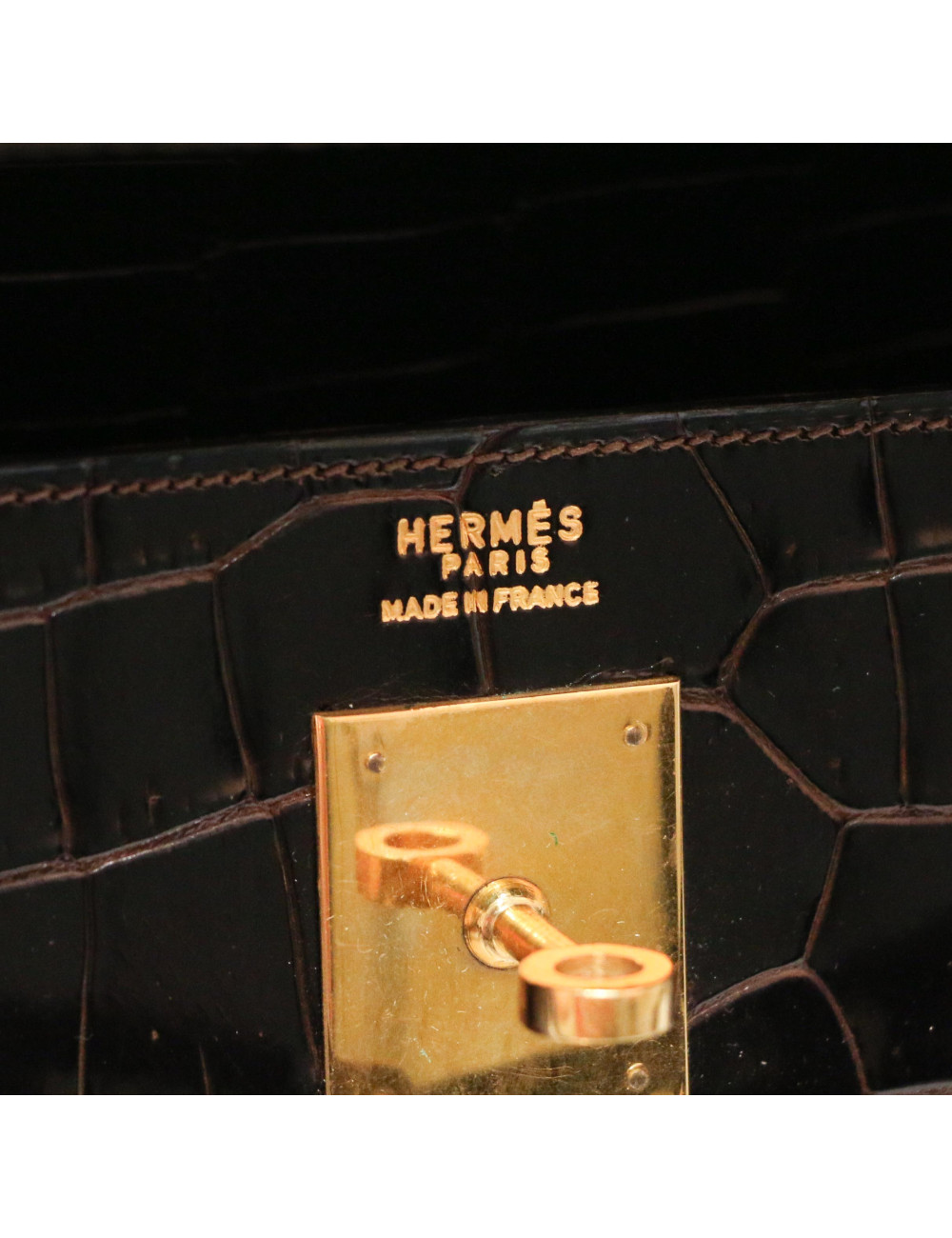 Kelly 32 HERMES porosus Vintage