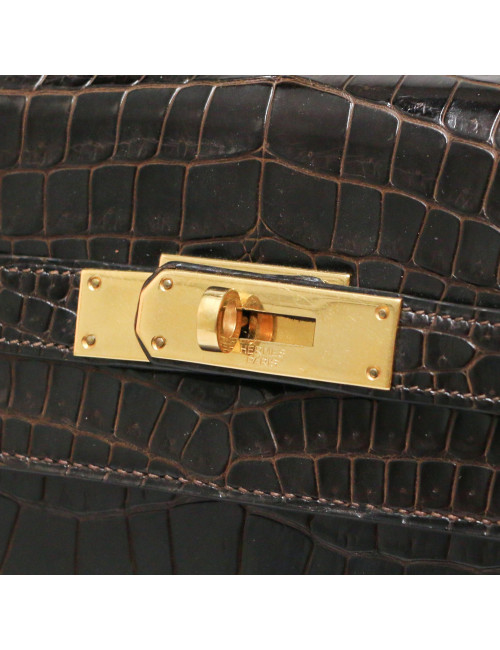 Kelly 32 HERMES porosus Vintage