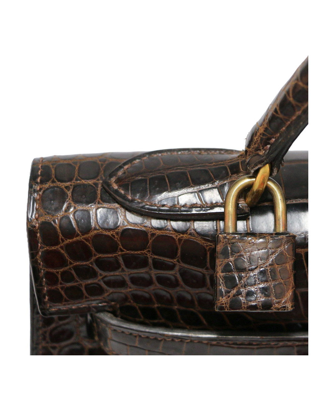 Kelly 32 HERMES porosus Vintage