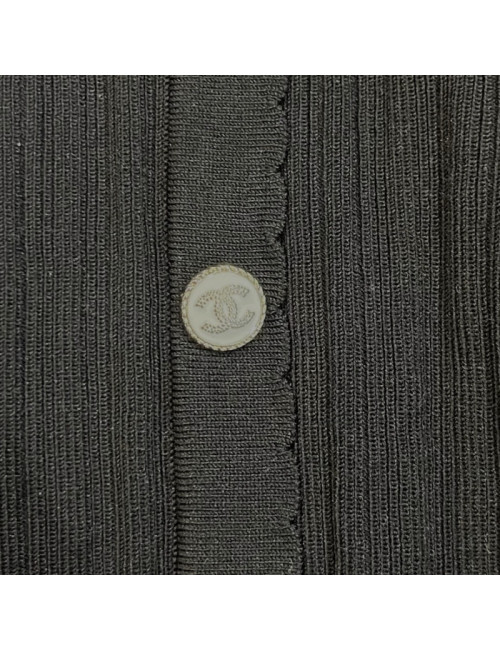 Top maille CHANEL noir T36