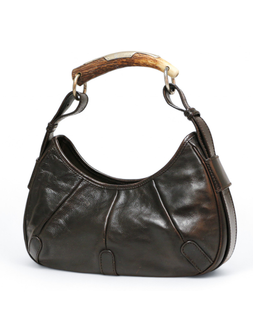 Sac Monbassa YVES SAINT LAURENT cuir marron