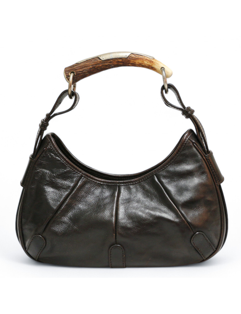 Sac Monbassa YVES SAINT LAURENT cuir marron