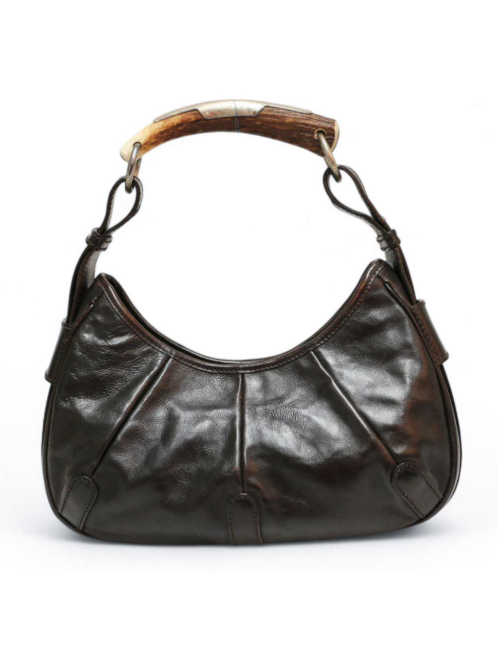 Sac Monbassa YVES SAINT LAURENT cuir marron