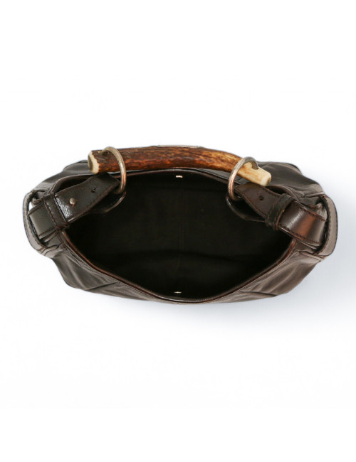 Sac Monbassa YVES SAINT LAURENT cuir marron