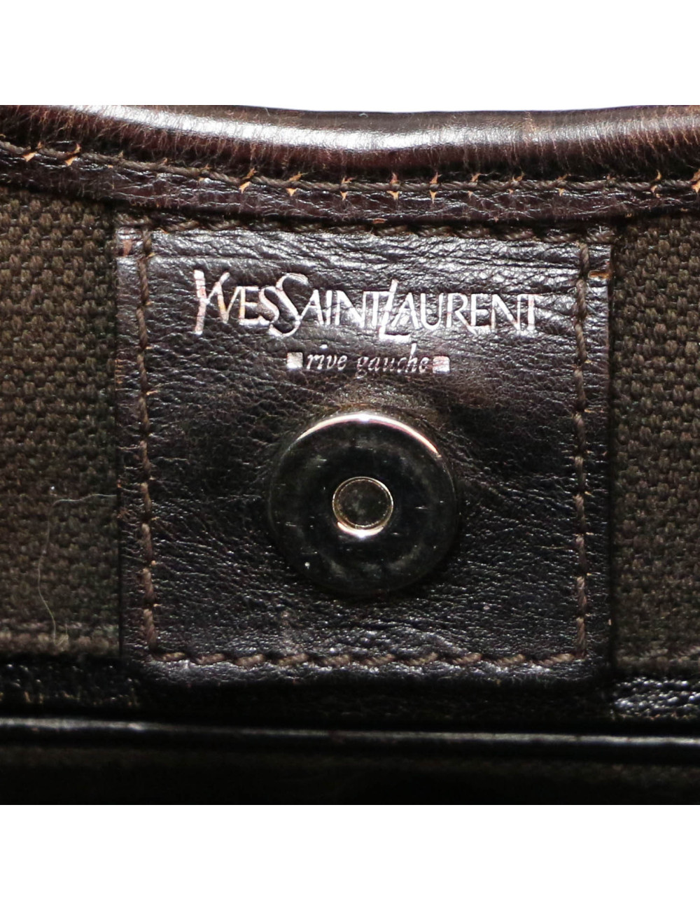 Sac Monbassa YVES SAINT LAURENT cuir marron