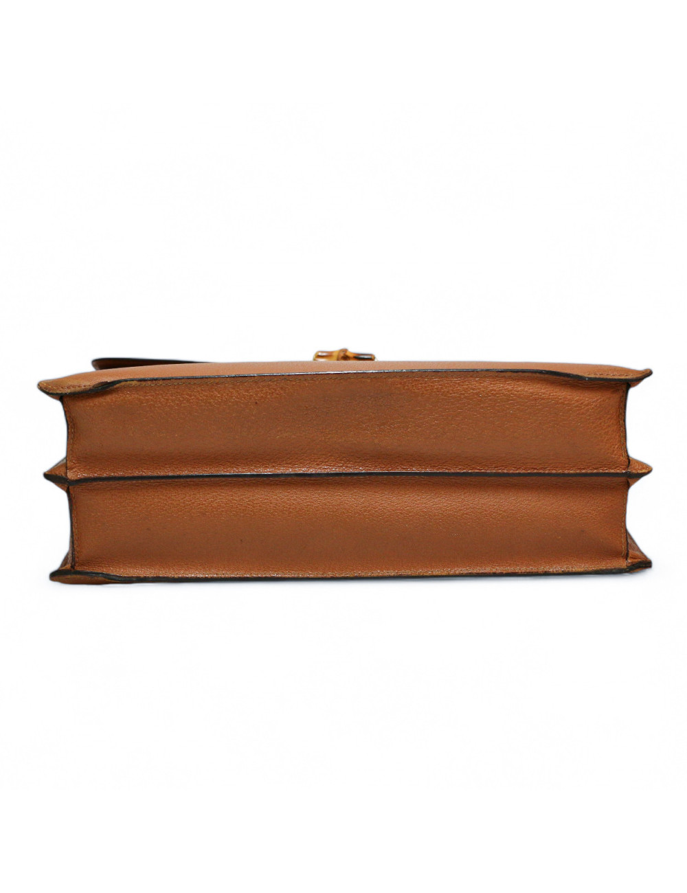 Cartable GUCCI Bamboo cuir caramel 