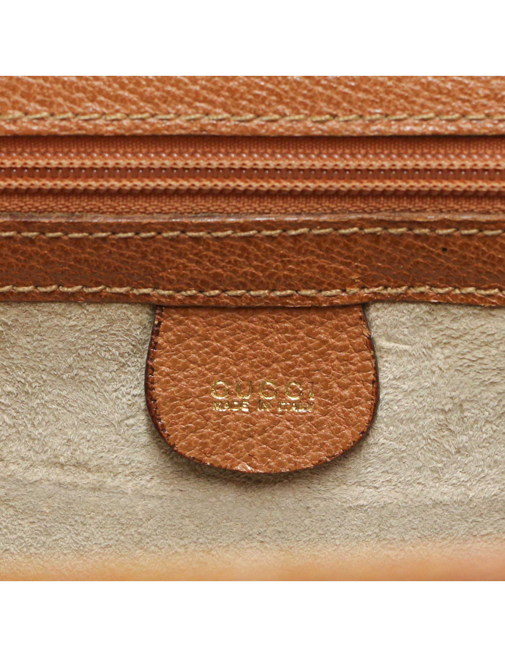 Cartable GUCCI Bamboo cuir caramel 