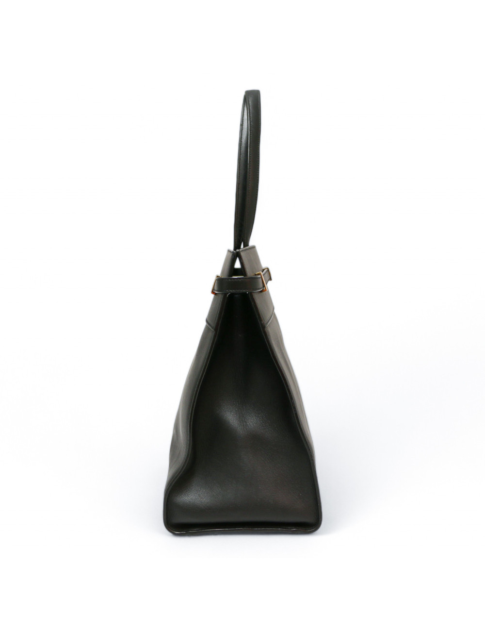 Cabas YVES SAINT LAURENT cuir lisse noir