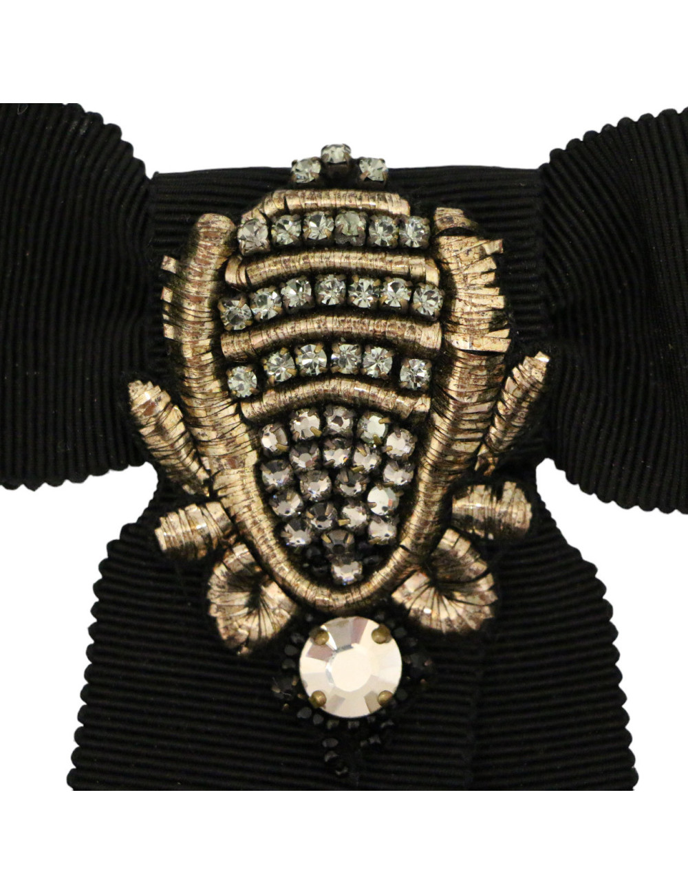 Broche noeud noire