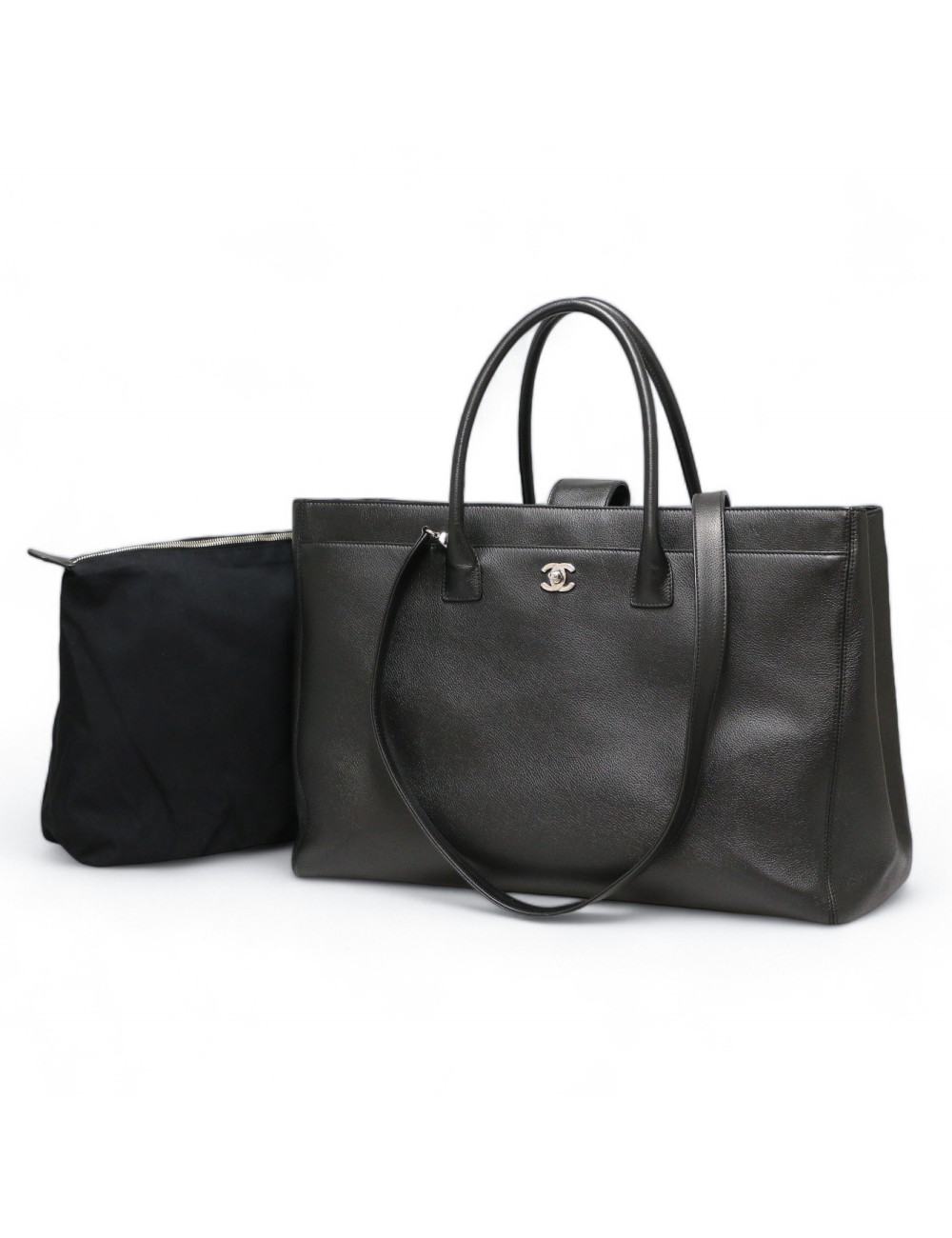 Cabas CHANEL grainé noir GM