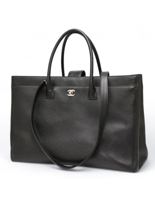 Cabas CHANEL grainé noir GM