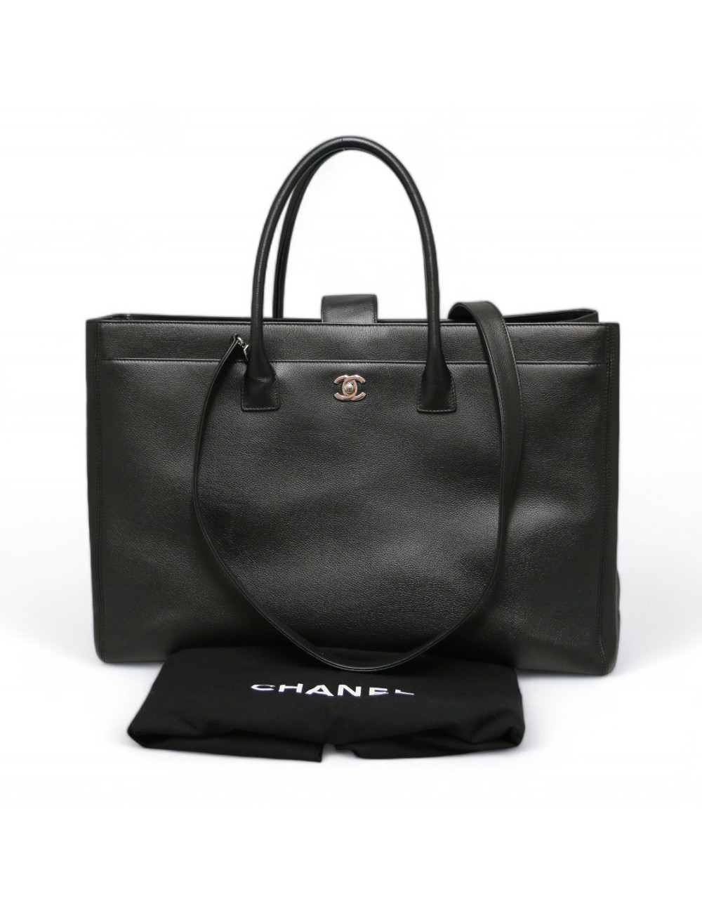 Cabas CHANEL grainé noir GM
