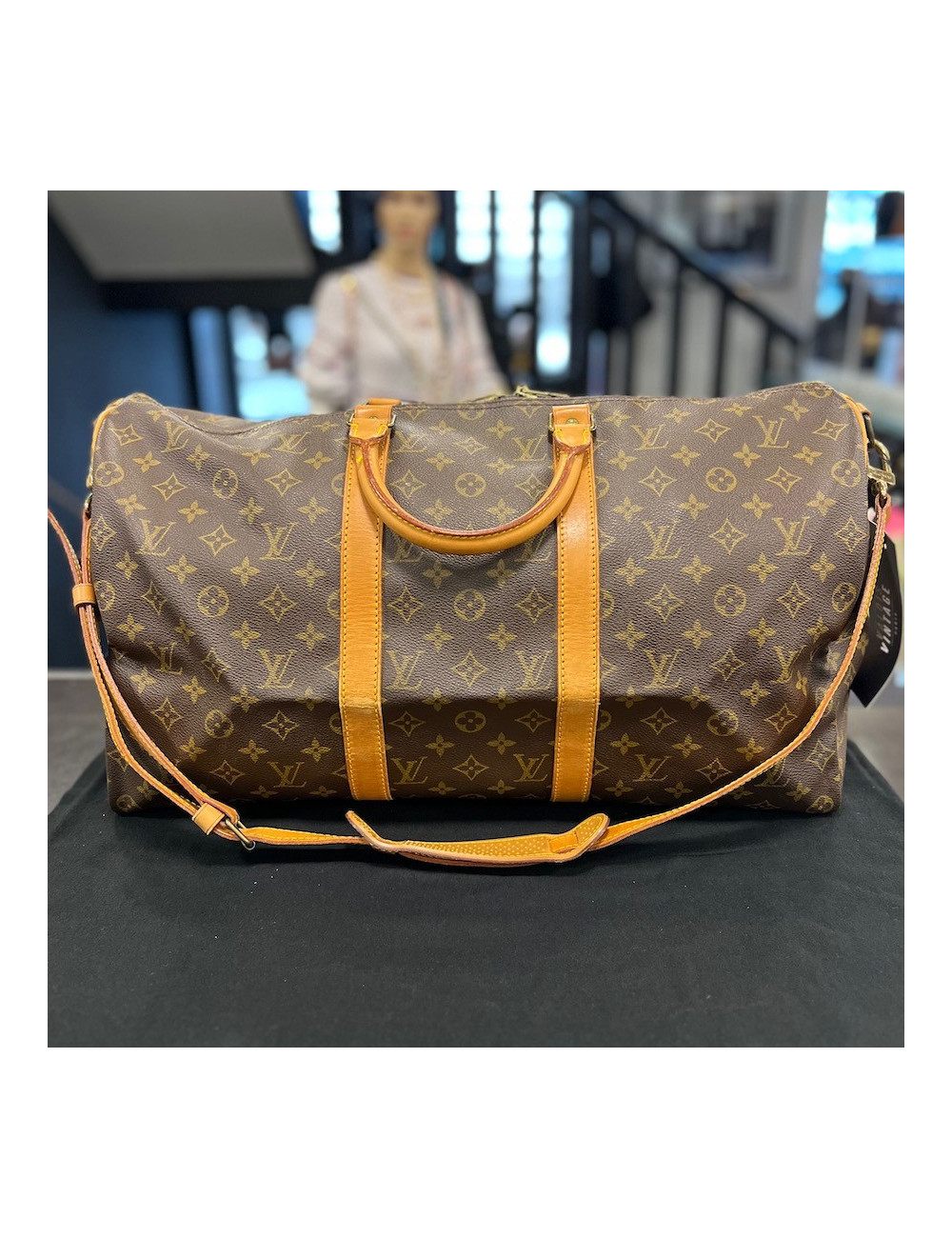 Sac LOUIS VUITTON voyage Keepall 55 marron