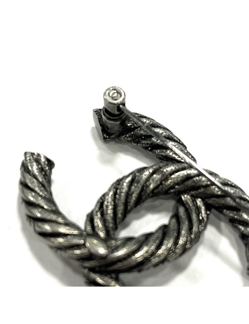 Broche CC argent CHANEL