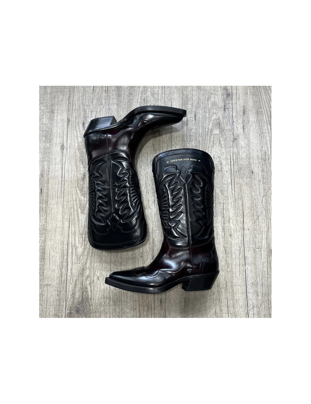 Santiags DIOR West cuir T39