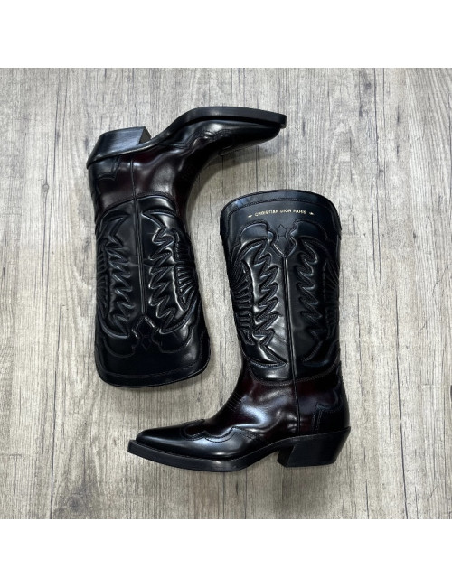 Santiags DIOR West cuir T39