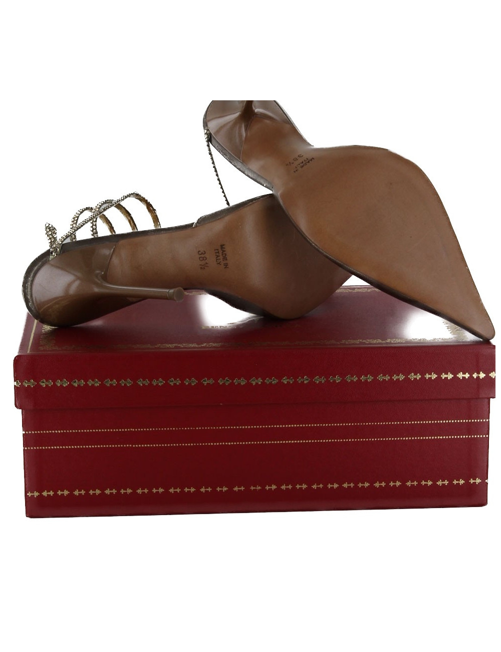 RENÉ CAOVILLA T38, 5 snake rhinestone pumps