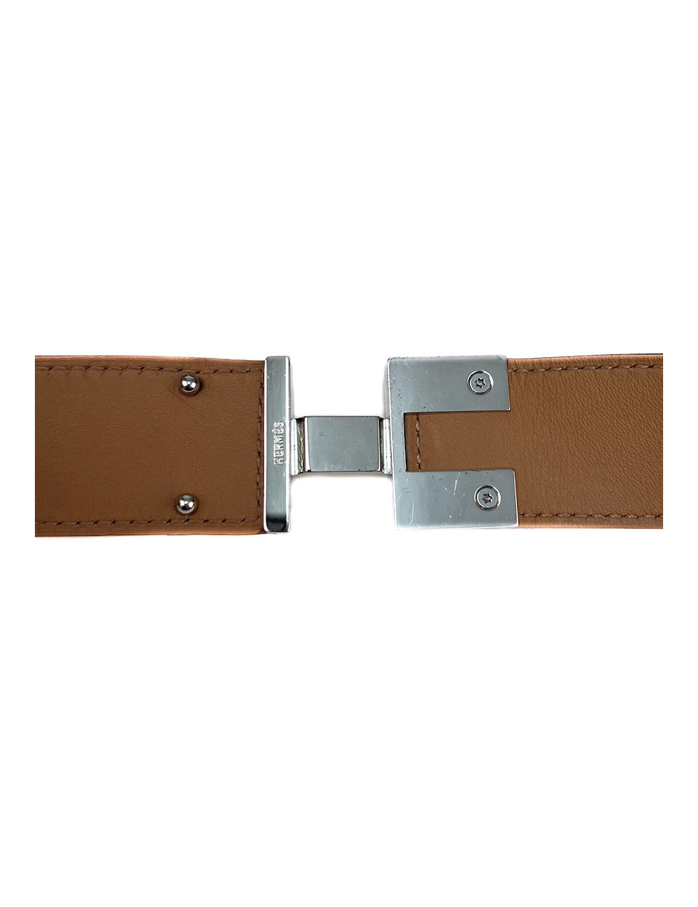 Ceinture HERMES en cuir marron T36