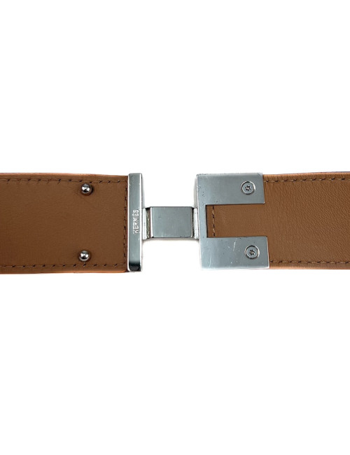Ceinture HERMES en cuir marron T36