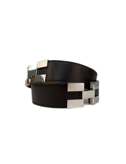 T36 brown leather HERMES belt