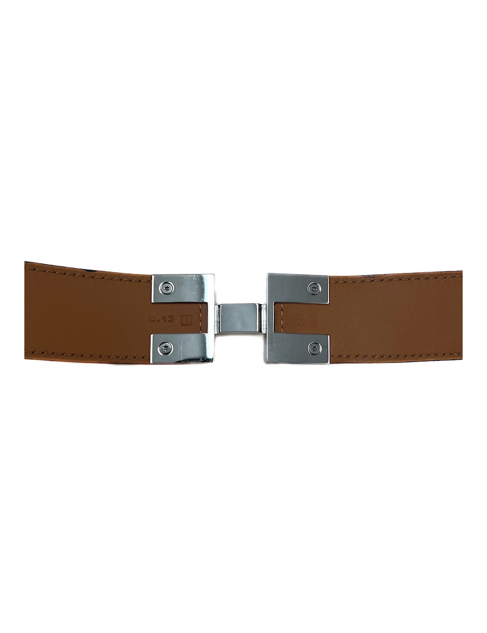 Ceinture HERMES en cuir marron T36