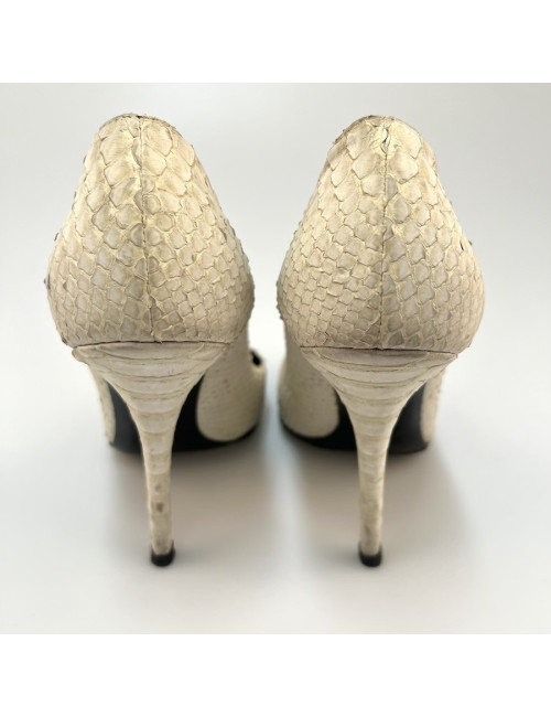 Pumps in white python BALMAIN T38, 5