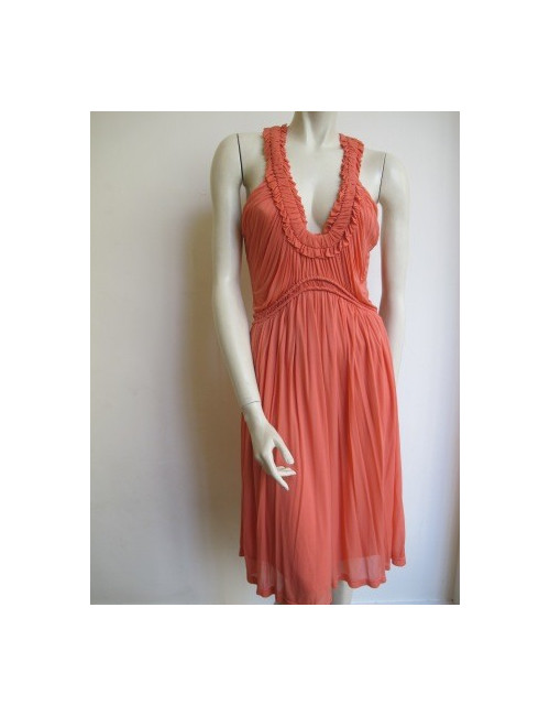 robe ALEXANDER MC QUEEN ROSE corail