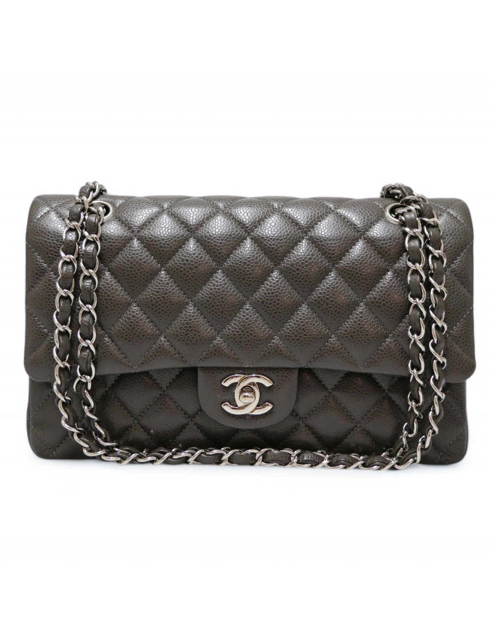 Timeless CHANEL gris cuir caviar
