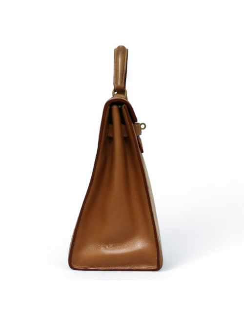Kelly HERMES sellier 32 toile et cuir