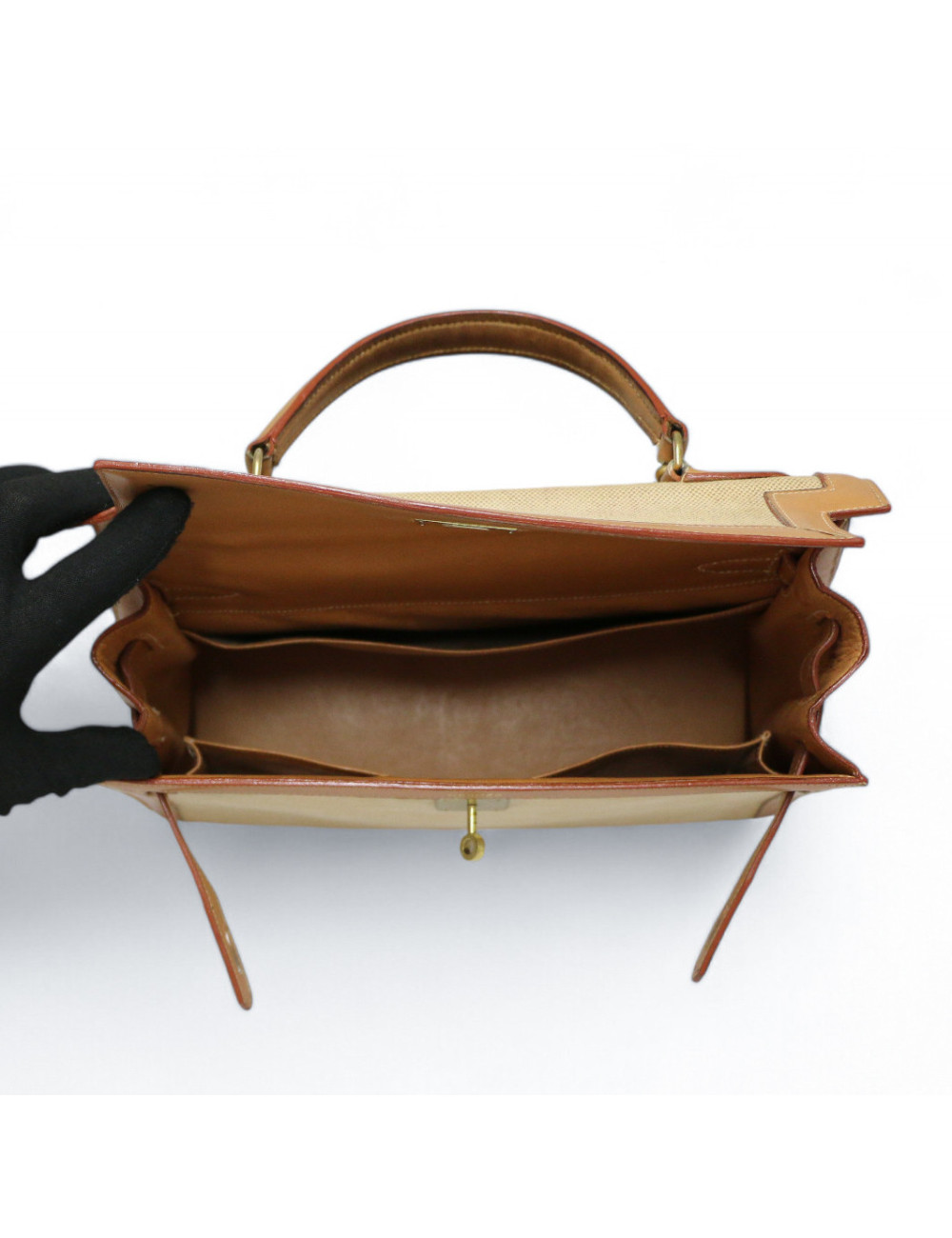 Kelly HERMES sellier 32 toile et cuir