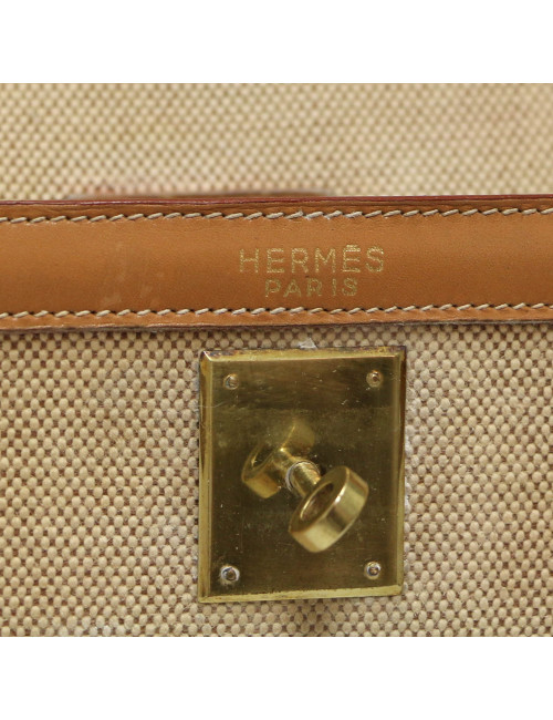 Kelly HERMES sellier 32 toile et cuir