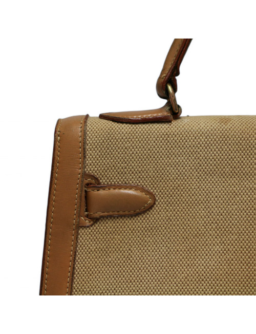 Kelly HERMES sellier 32 toile et cuir