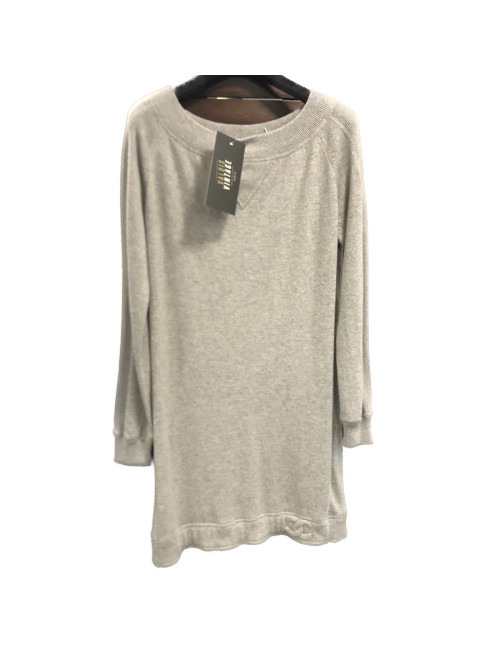 Robe T 36 CHANEL cachemire gris clair
