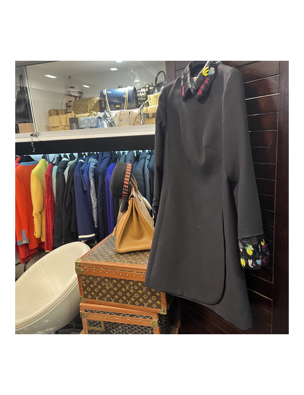 Robe VALENTINO noire plumes amovibles