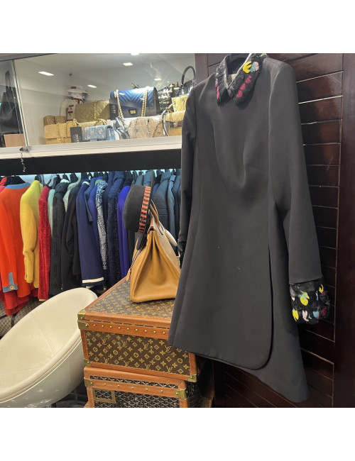 Robe VALENTINO noire plumes amovibles