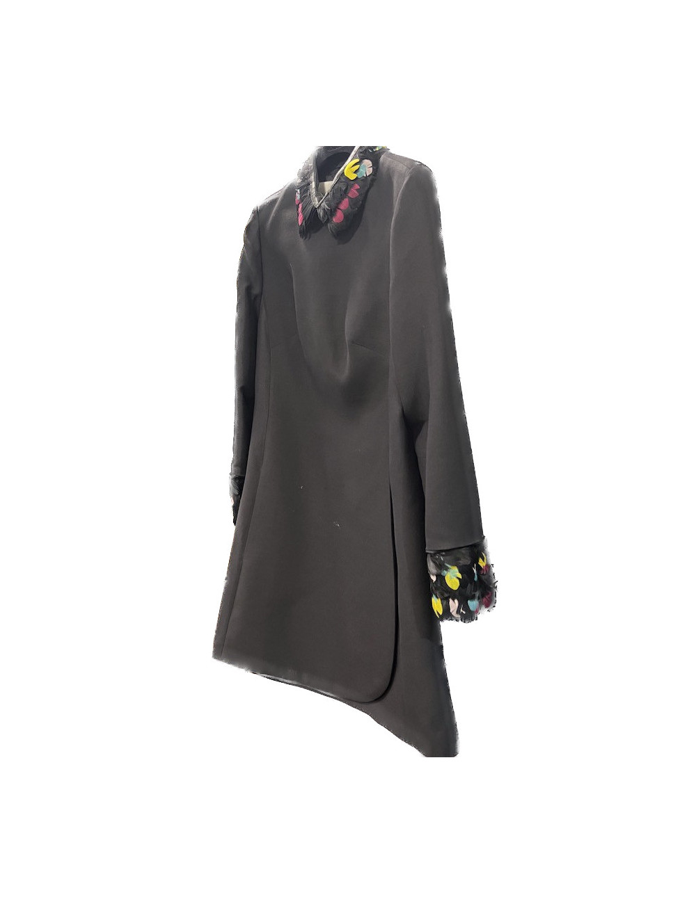 Robe VALENTINO noire plumes amovibles