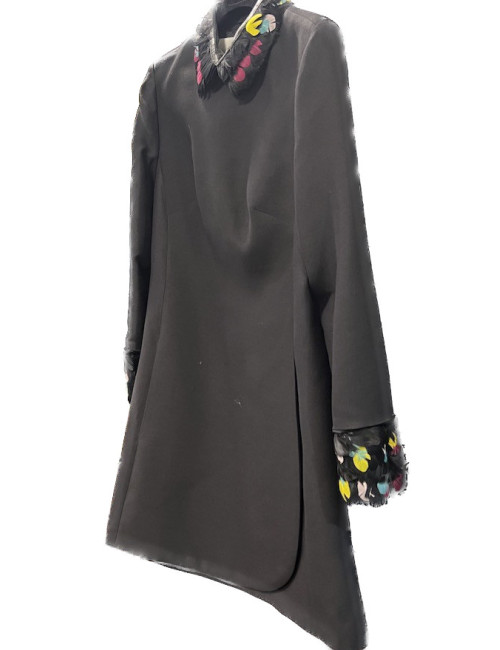 Robe VALENTINO noire plumes amovibles