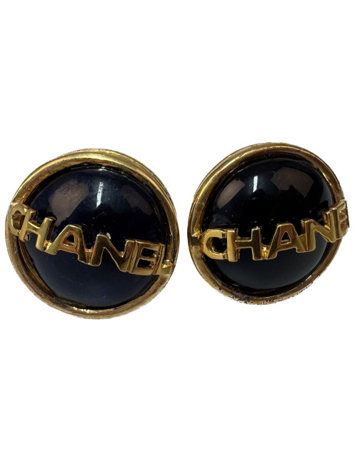 Clips CHANEL pâte de verre saphir