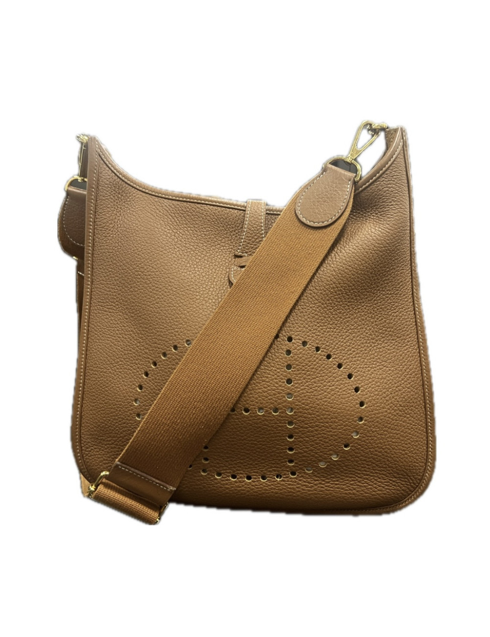 Sac HERMES Evelyne gold cuir togo
