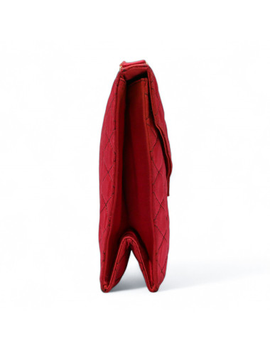 Mini sac du soir CHANEL satin rouge Vintage 2