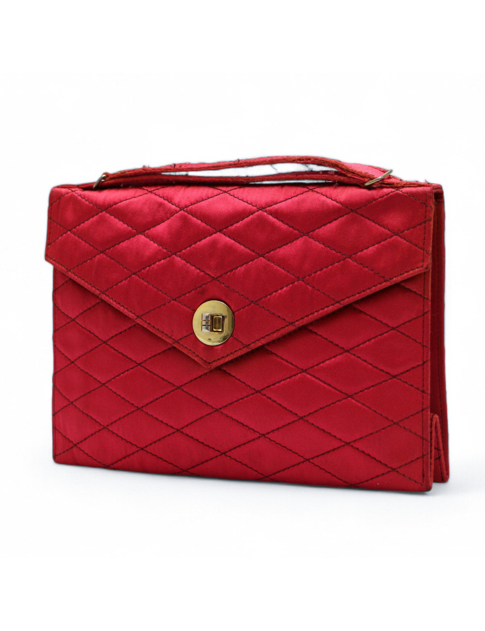 Mini sac du soir CHANEL satin rouge