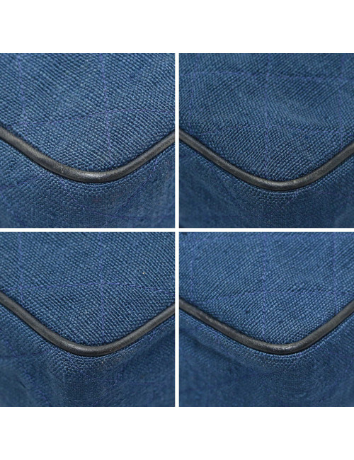 Sac bleu CHANEL toile