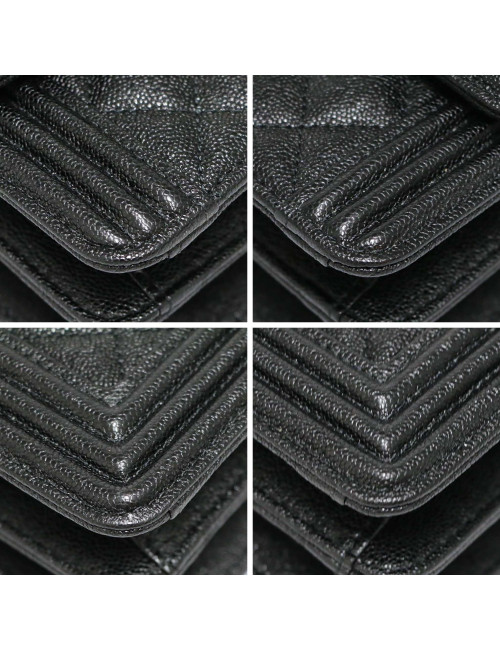 Sac Boy CHANEL Nord Sud vertical grainé noir